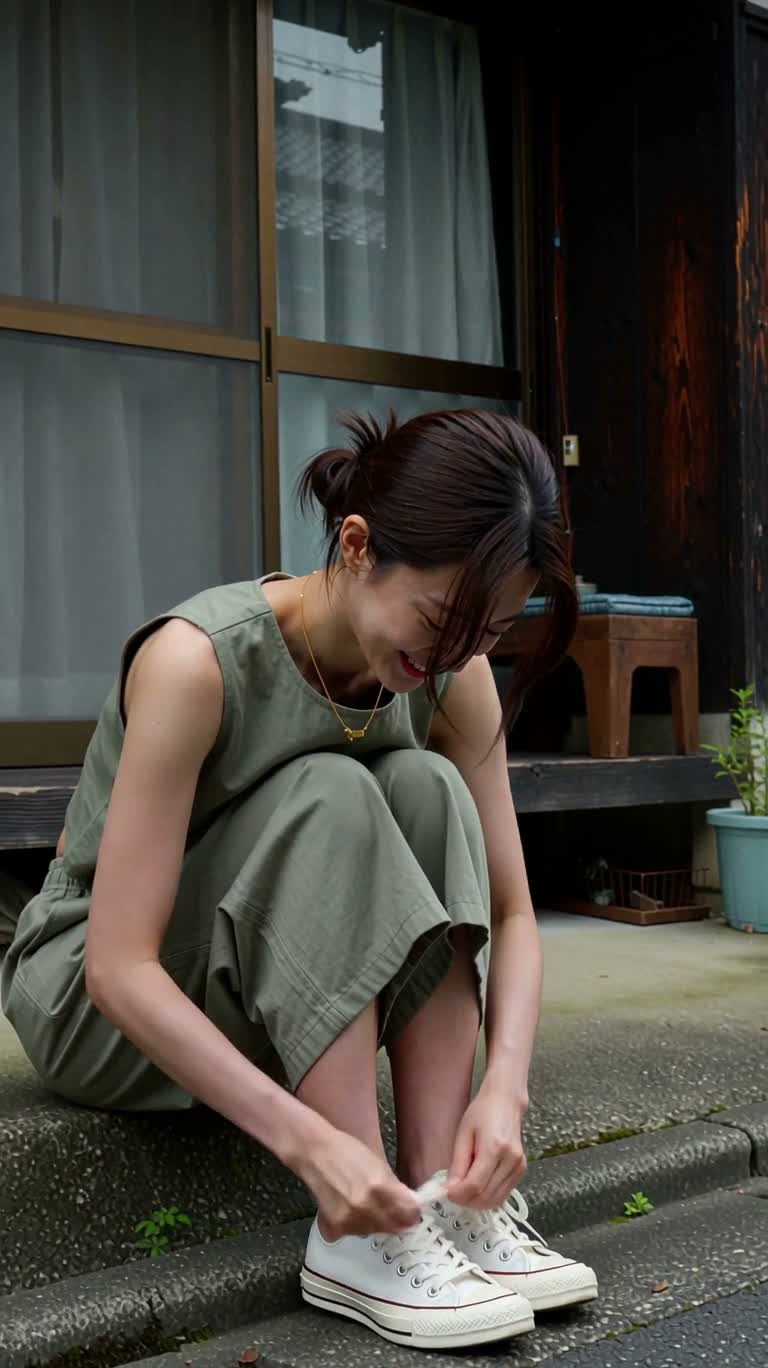 日本街巷的旧式家用录像 — AI video creation
