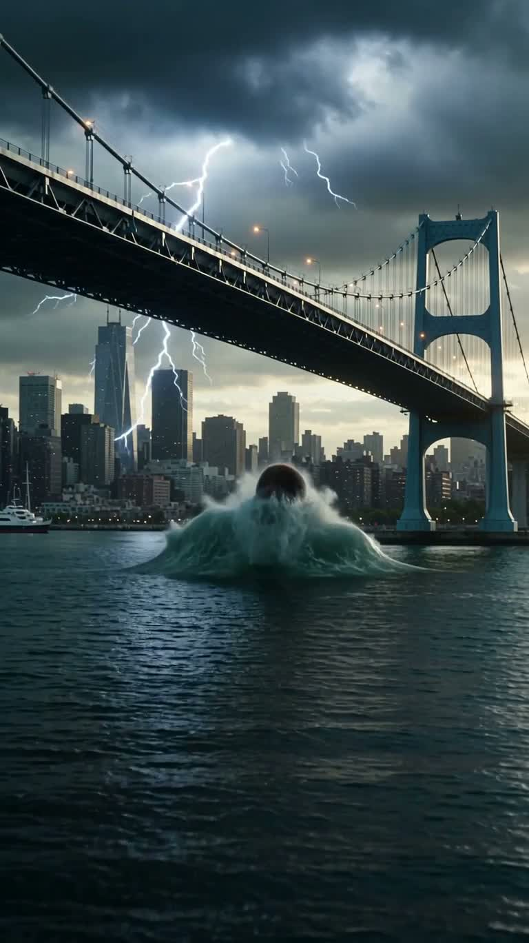 Storm Harbor: Giant Ape Attacks the Bridge
