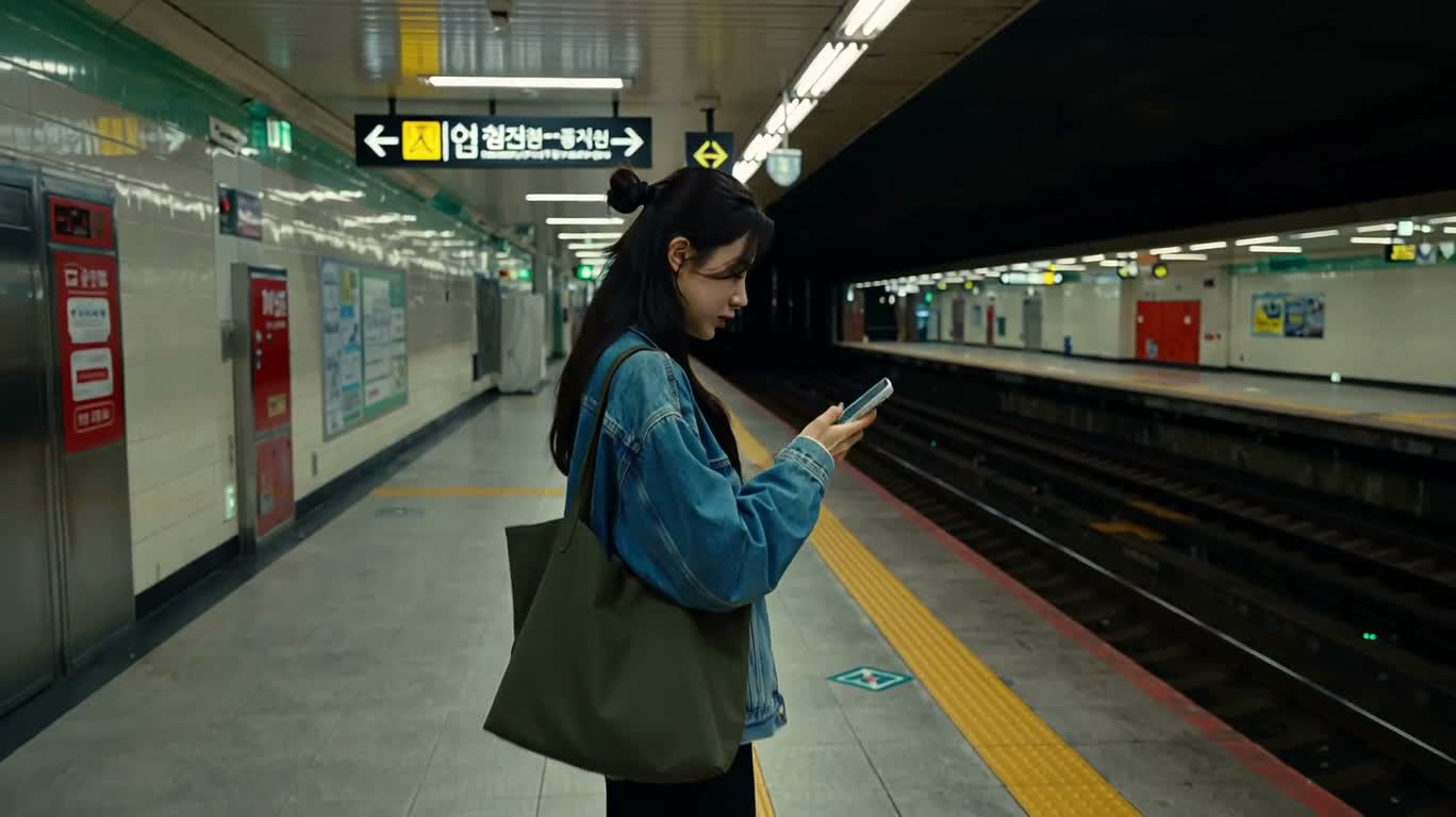 首尔清晨通勤与鱼糕小吃 — AI video creation