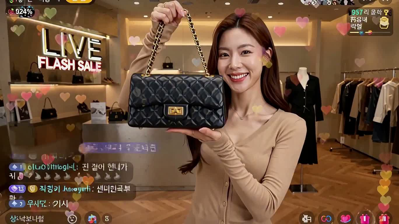奢华精品店手袋直播限时促销