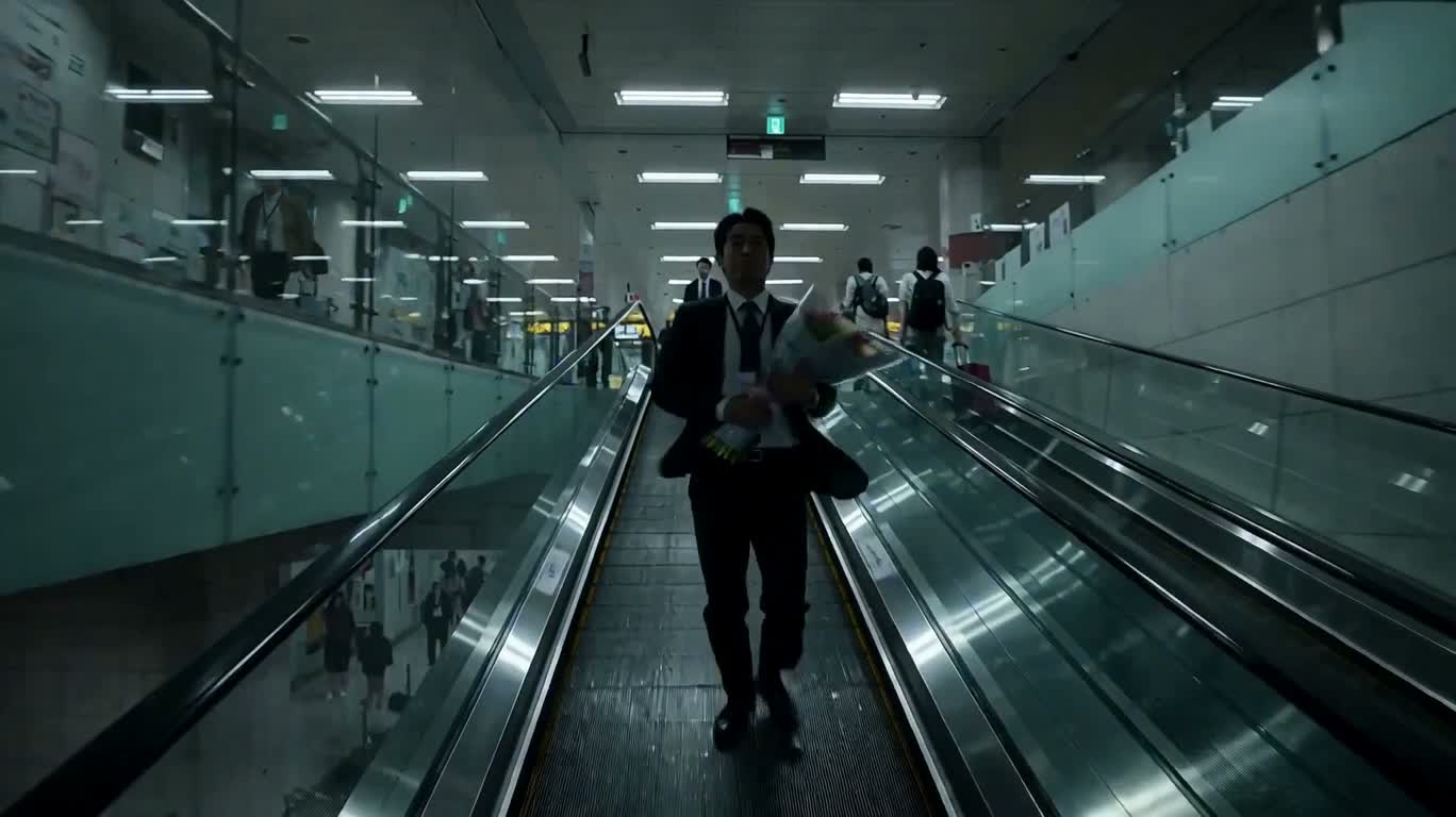 错过三十年的登机口重逢 — AI video creation