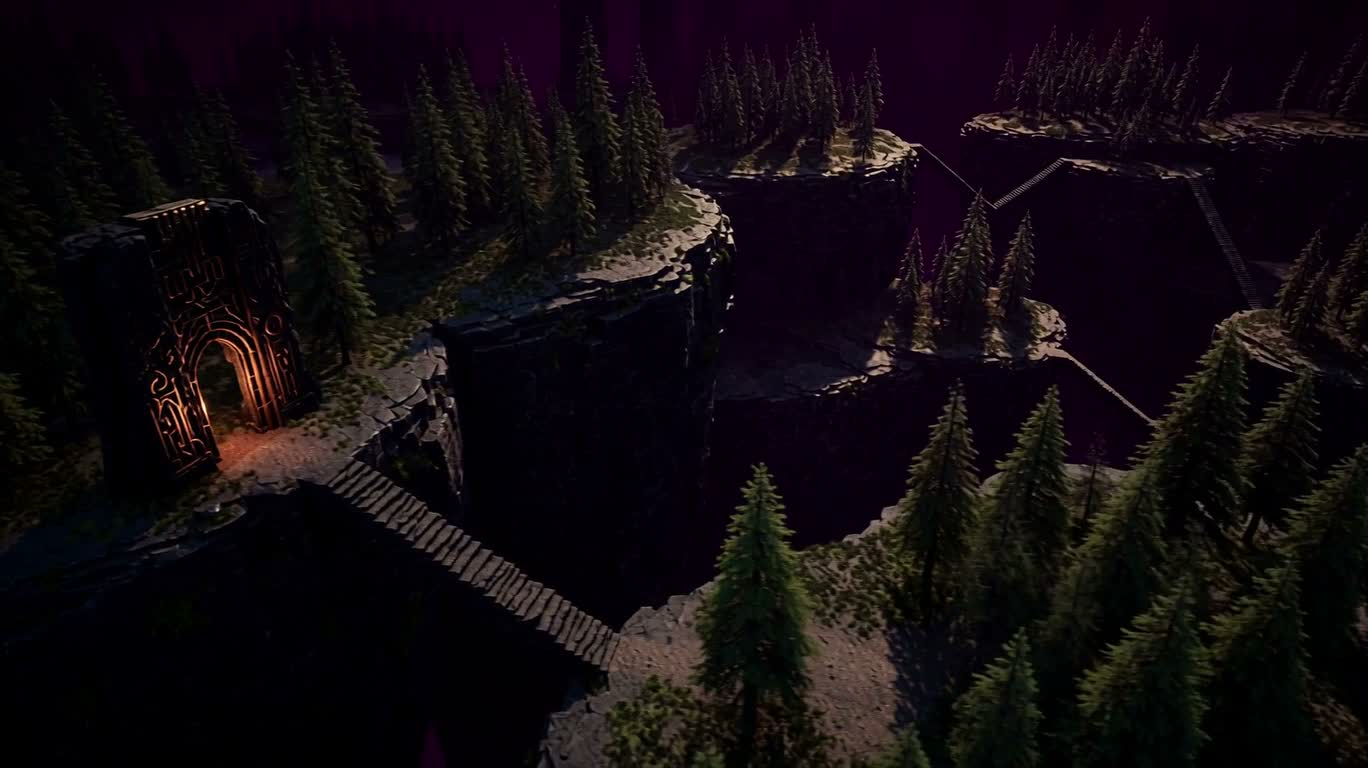 Canyon des courants inverses dans le vide pourpre — AI video creation