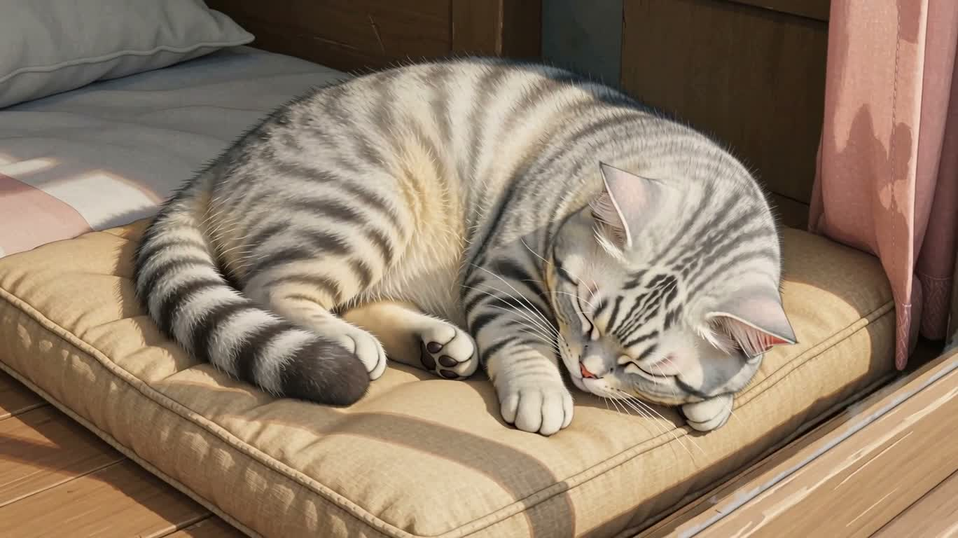 오후 창가의 고양이