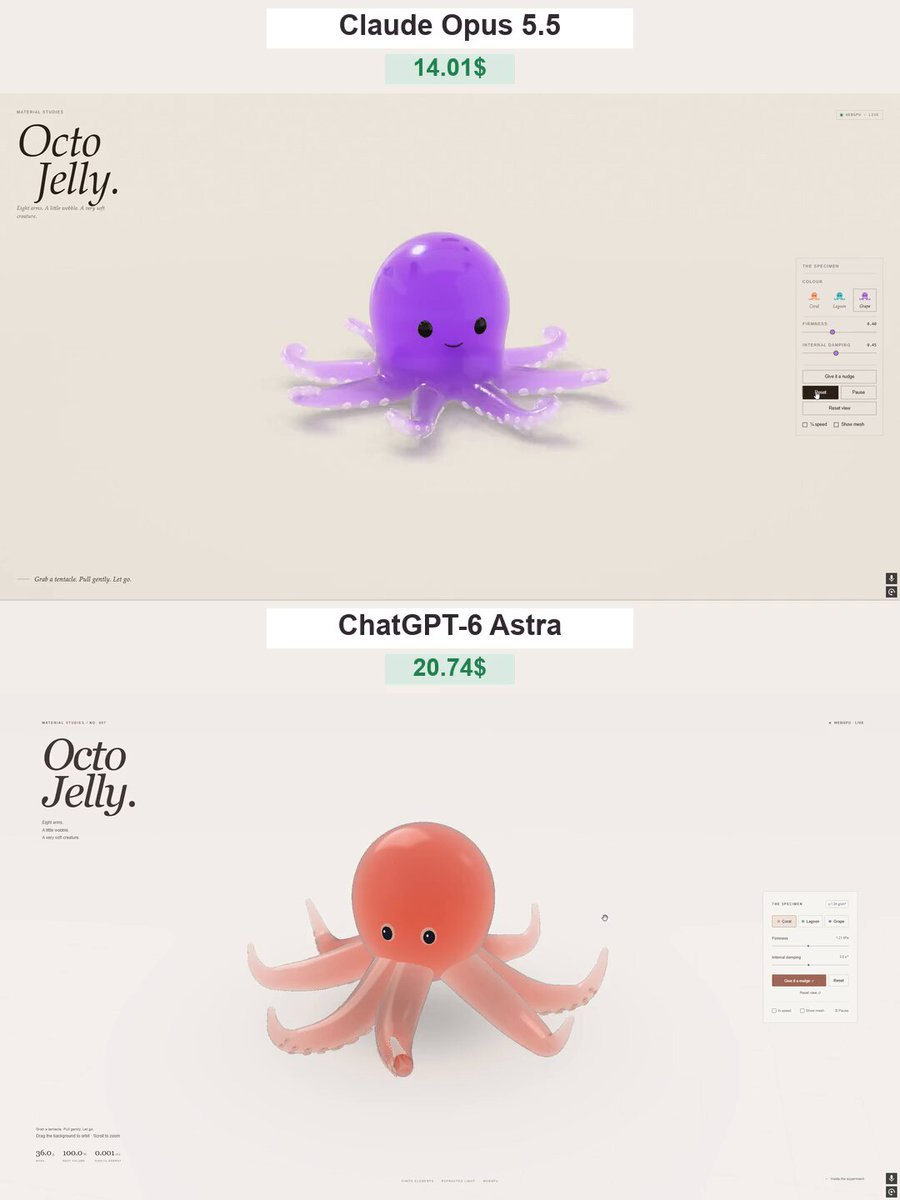 软糖章鱼物理效果对比 — AI video creation