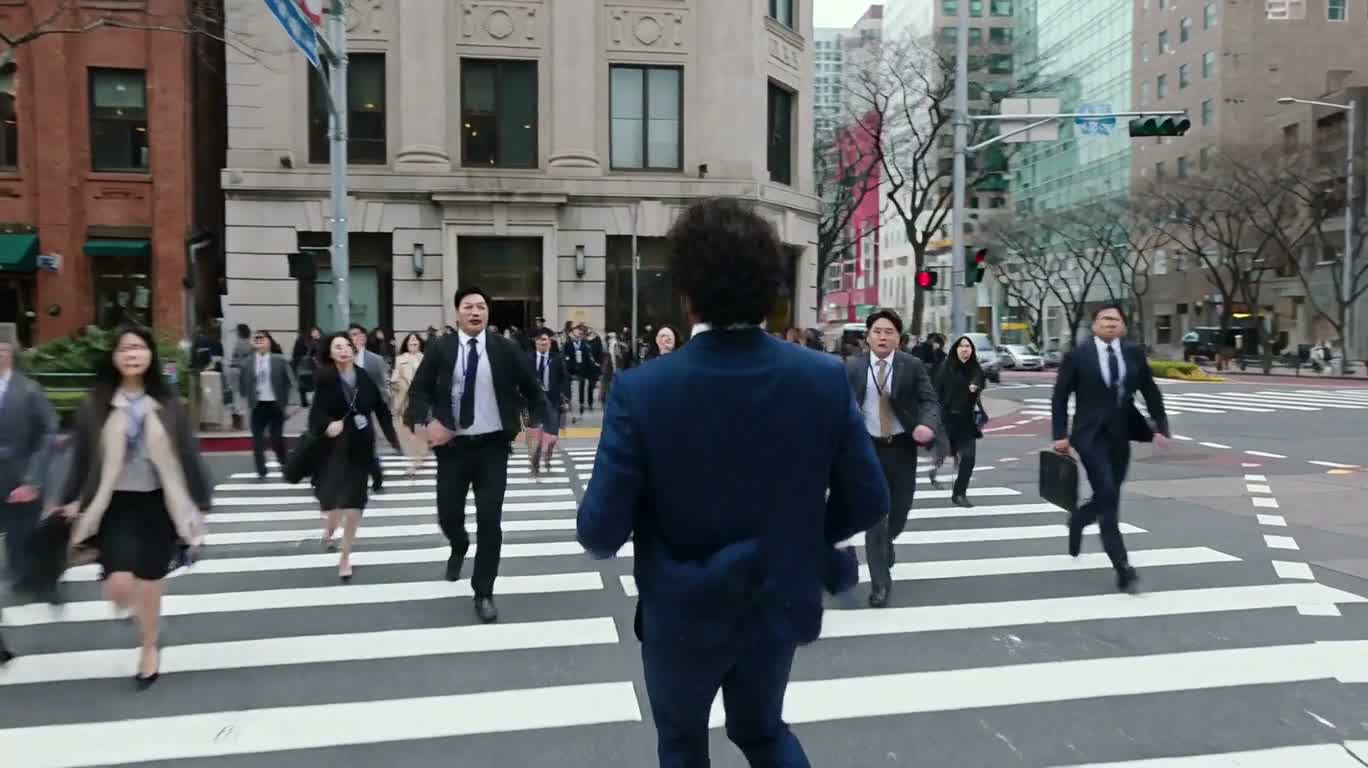 거리의 혼란과 현금 상자