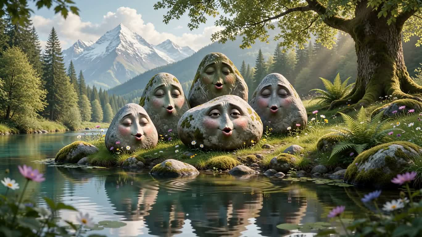 河畔石头合唱团 — AI video creation