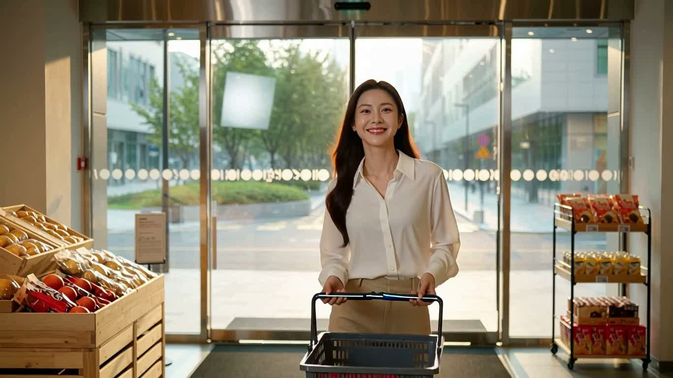 都市精品超市购物日常 — AI video creation
