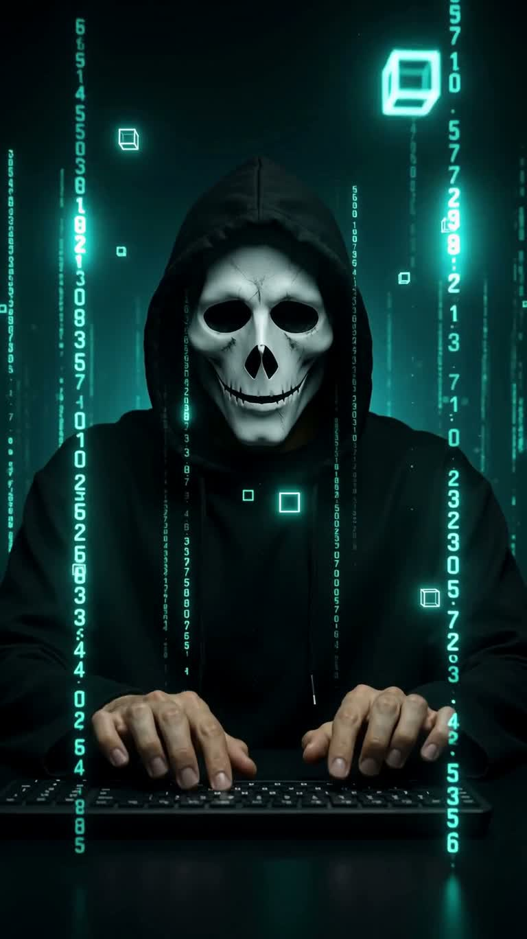 匿名数据走廊中的键入者 — AI video creation