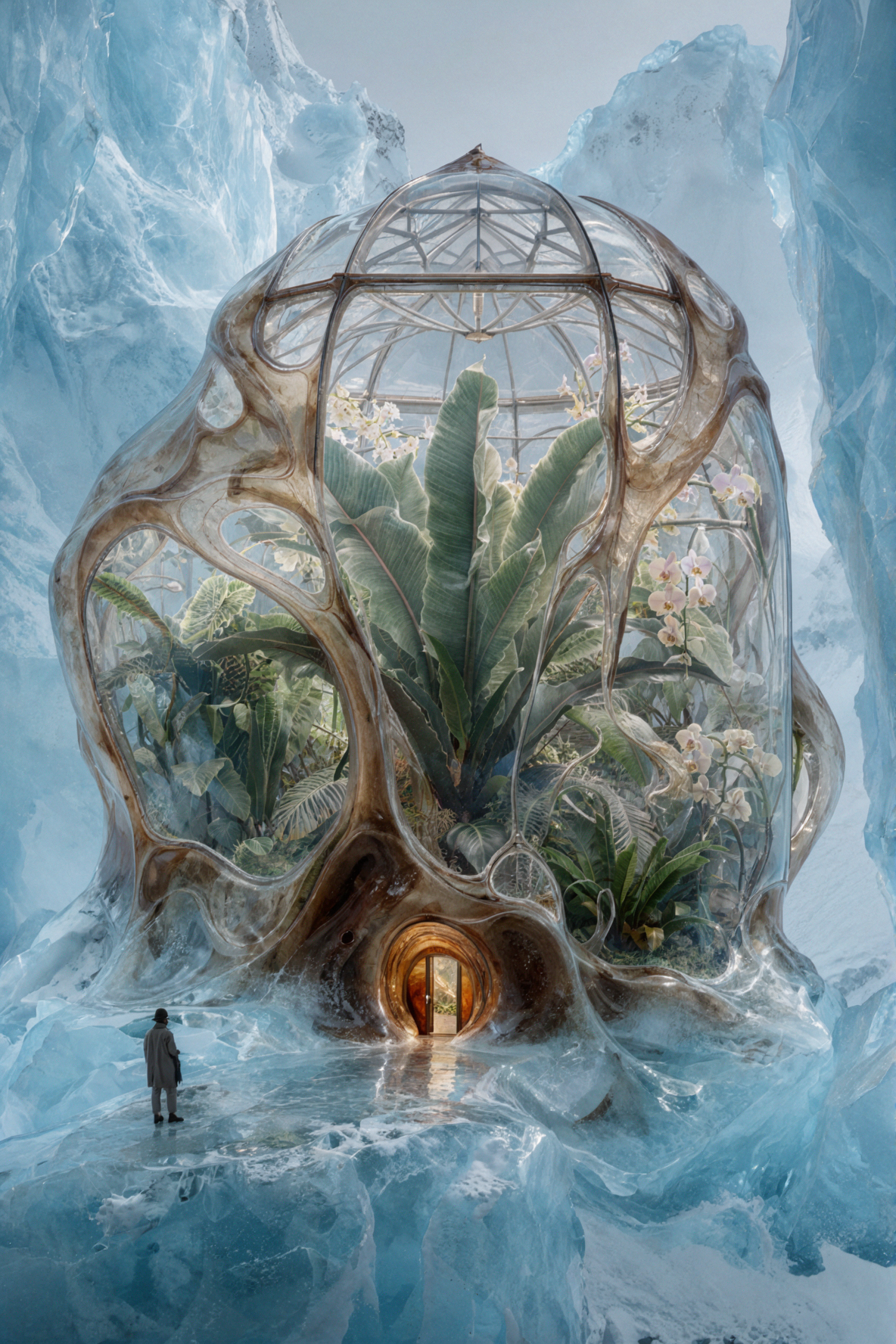 冰川温室 · 未来生物设计 — AI image creation