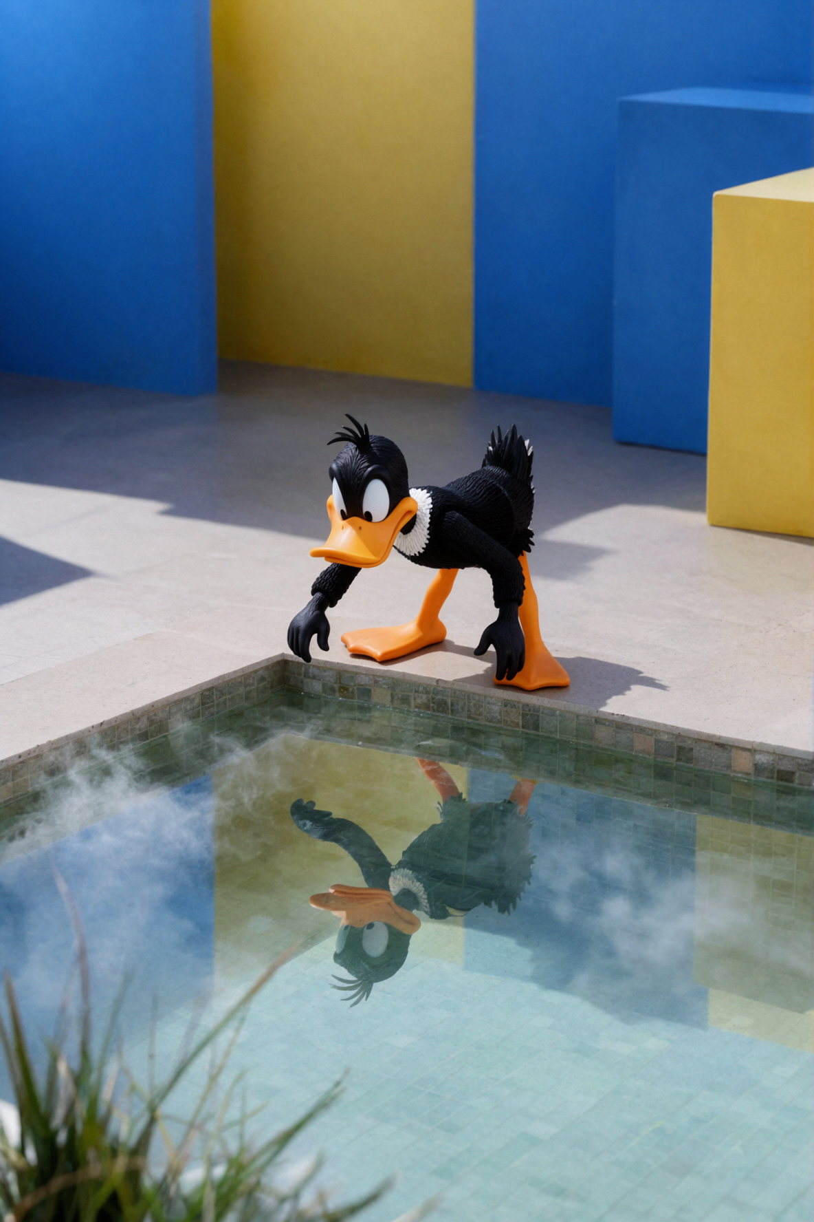 Daffy Duck · Nhìn vào gương nước · Bóng nắng gay gắt
