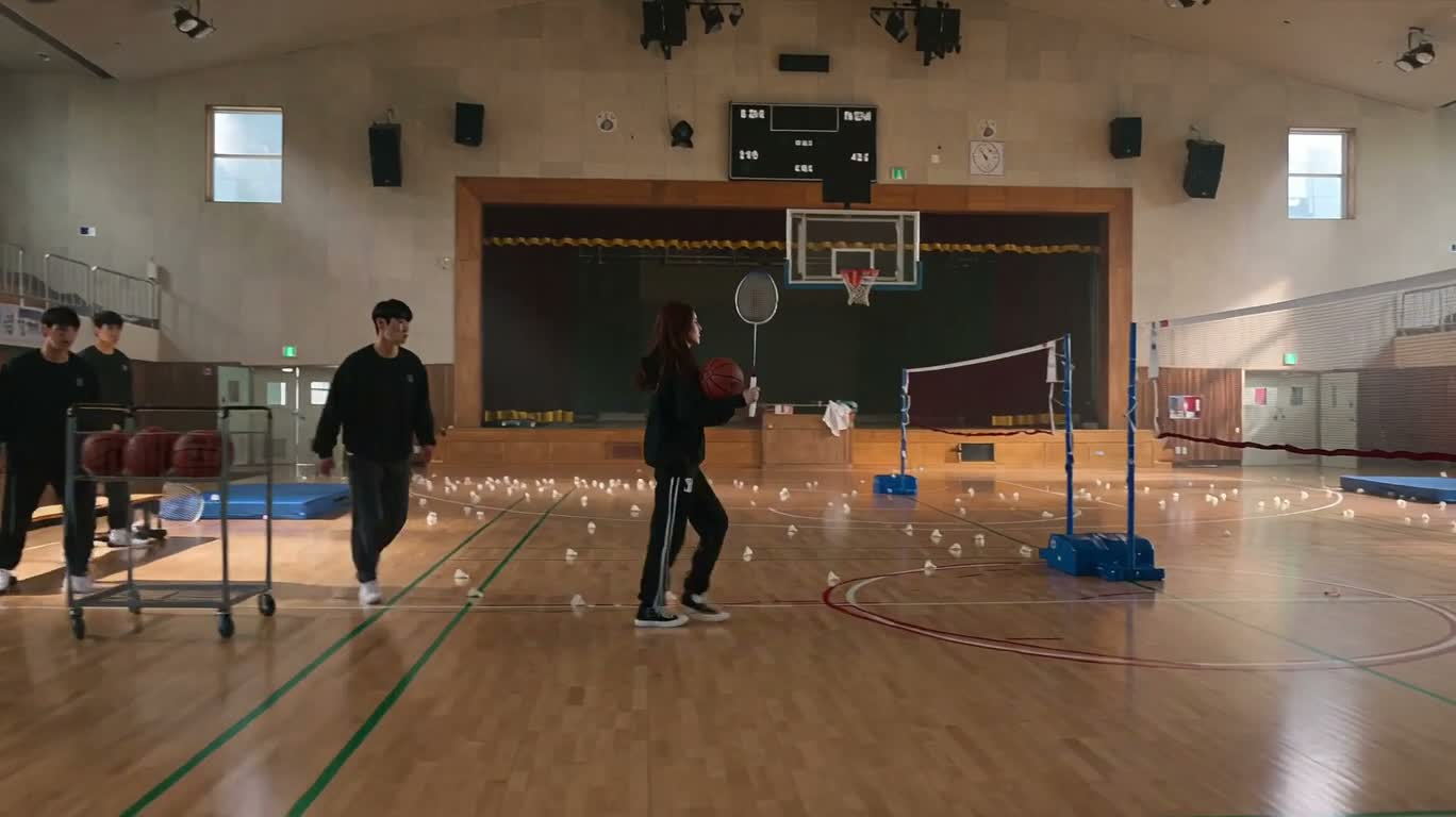 体育馆中的电光格斗 — AI video creation
