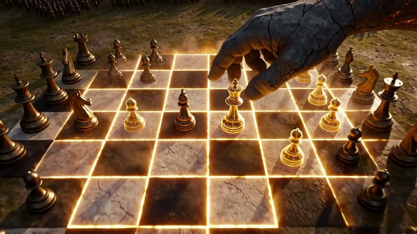 诸神战场棋局 — AI video creation