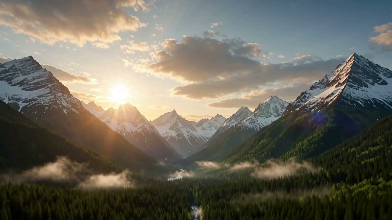 雪山峡谷至苔石考拉 — AI video creation