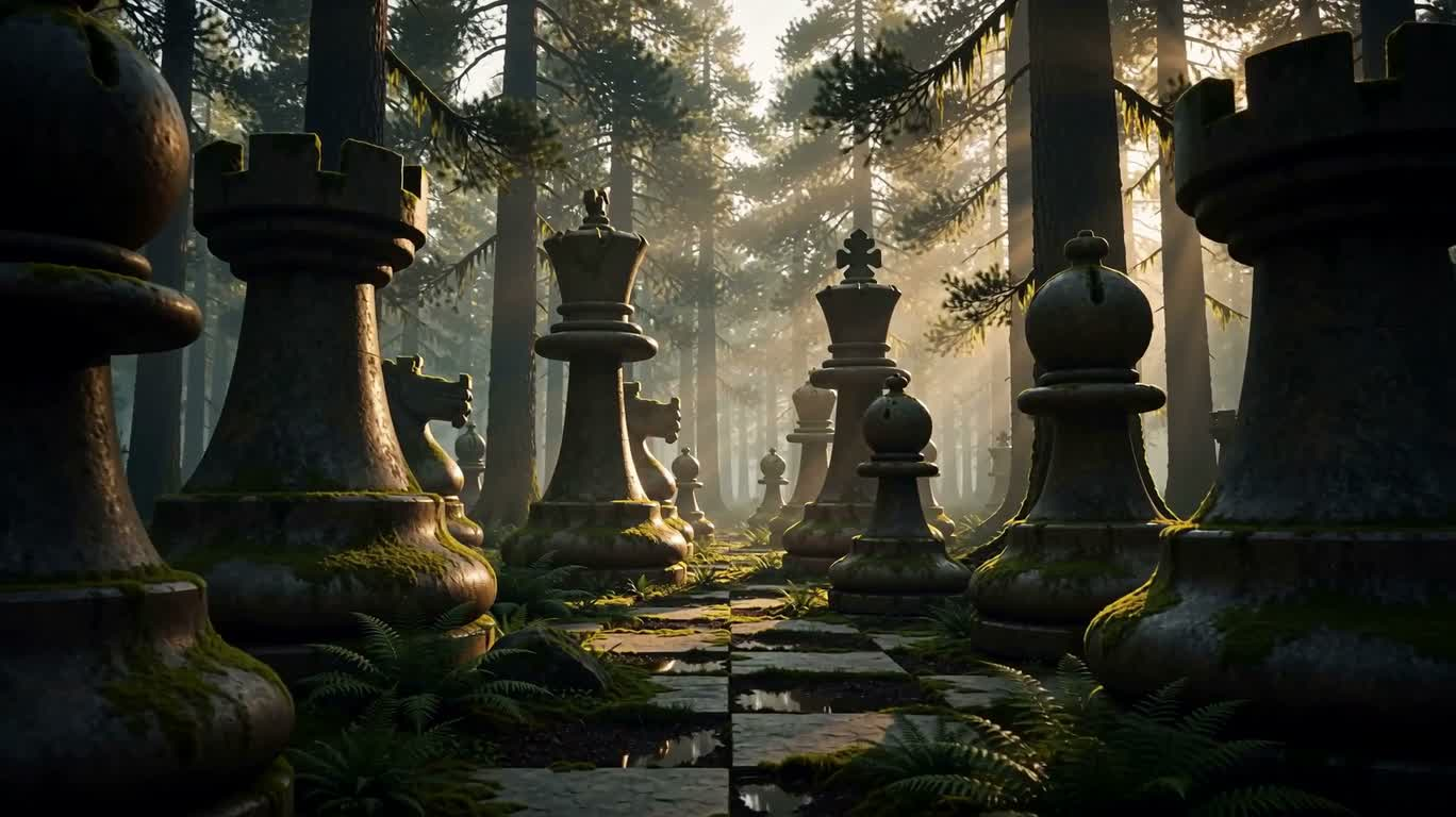 Dawnlight Enchanted Chess Forest