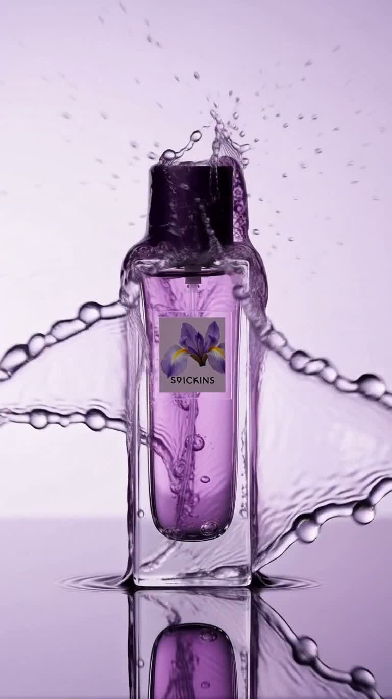 Violet Iris Perfume Ad — AI video creation