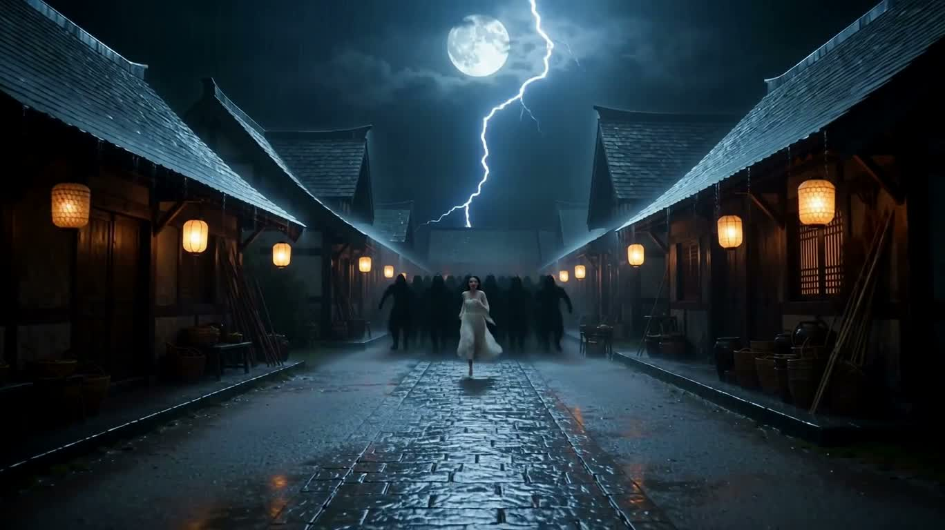 雨夜龙影守护 — AI video creation