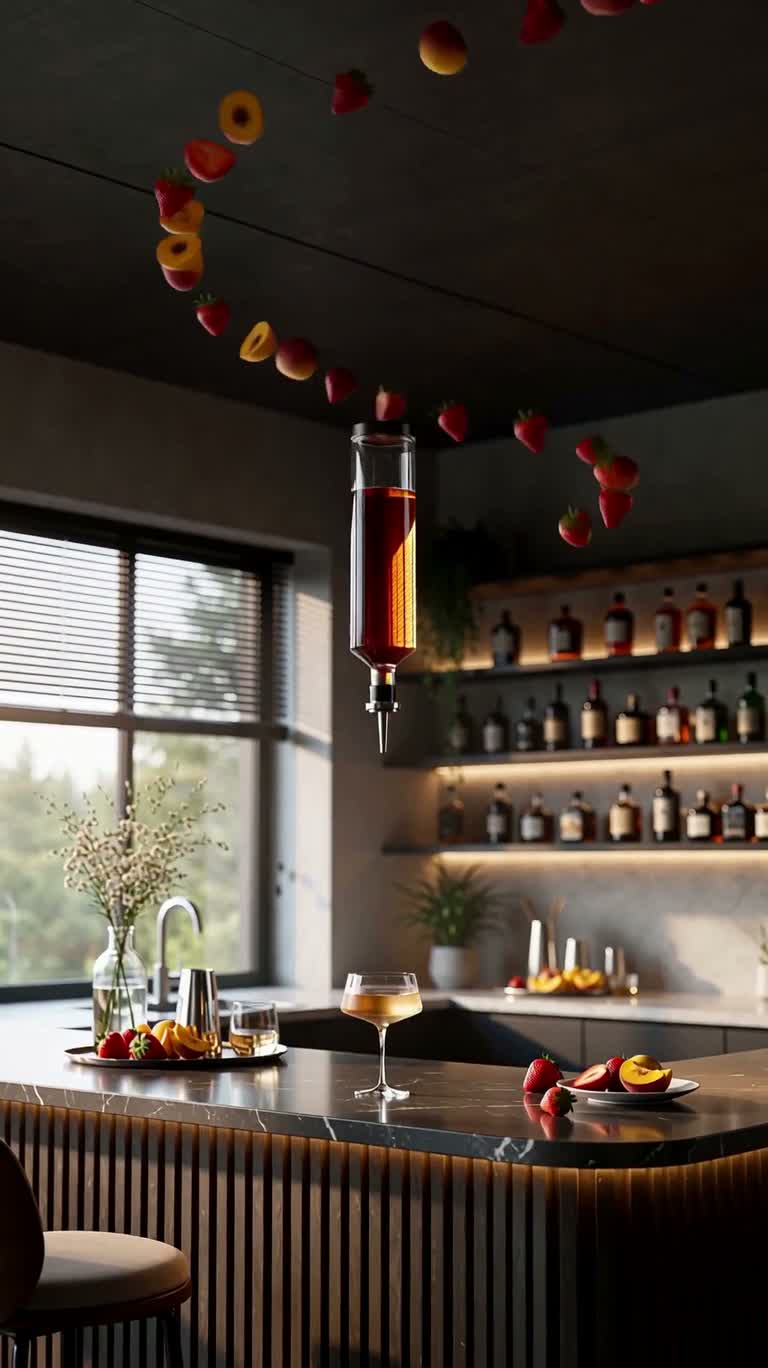 Fruity Swirl Cocktail — AI video creation