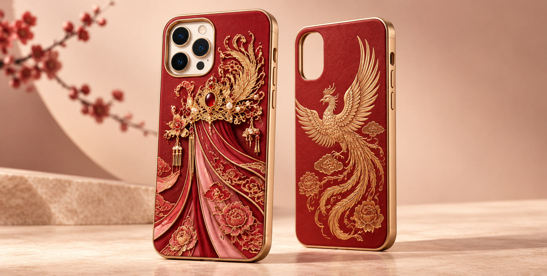 王熙凤金丝浮雕手机壳 — AI image creation