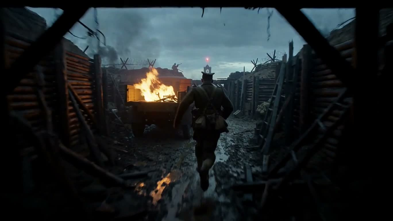 黎明战场一镜到底 — AI video creation