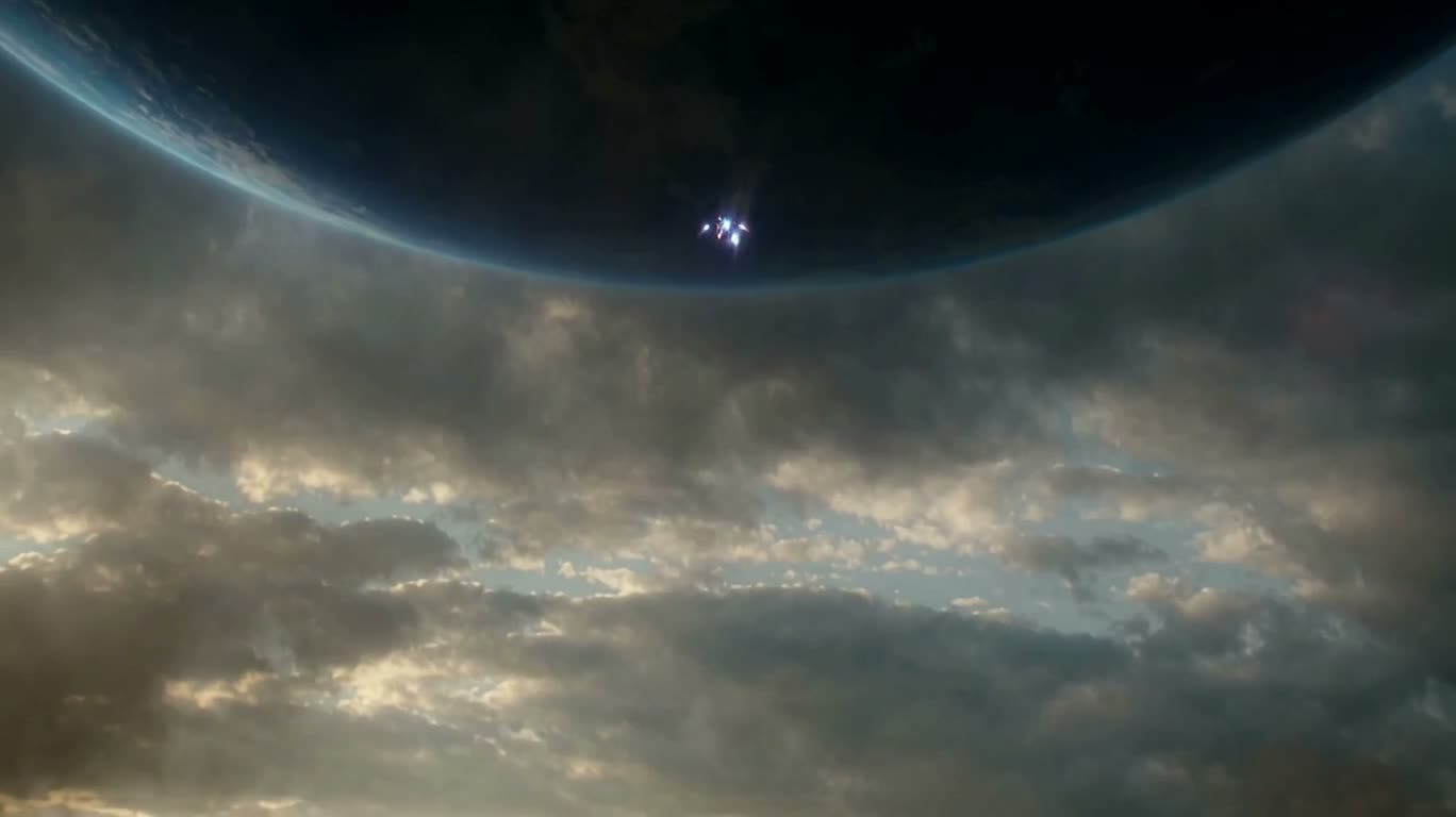 Iron Hero Intercepts the Falling Giant Sphere