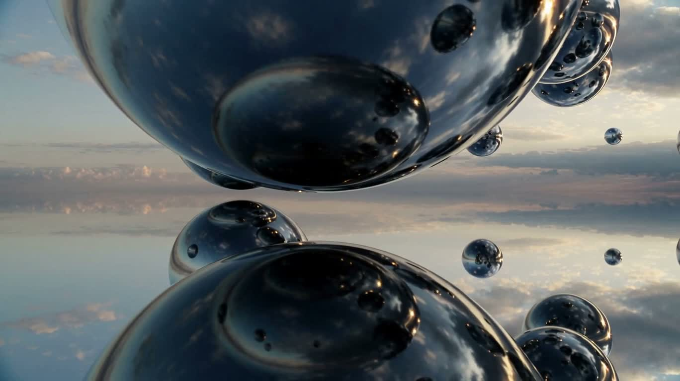 镜湖悬浮液态金属球 — AI video creation
