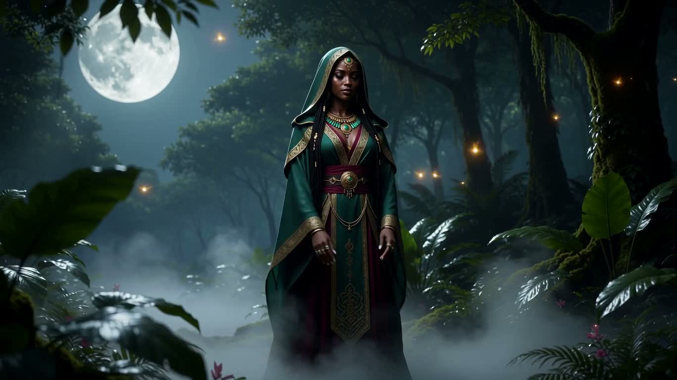 Fantasy Portrait of an Afro-Brazilian Sorceress