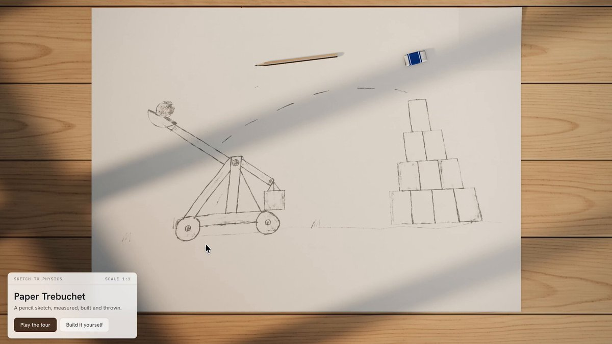 草图转物理模拟动画 — AI video creation