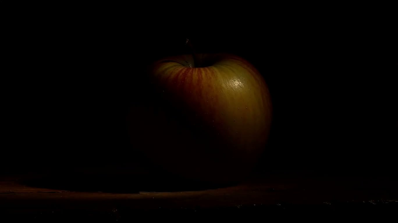 Gilded Apple Still Life — AI video creation