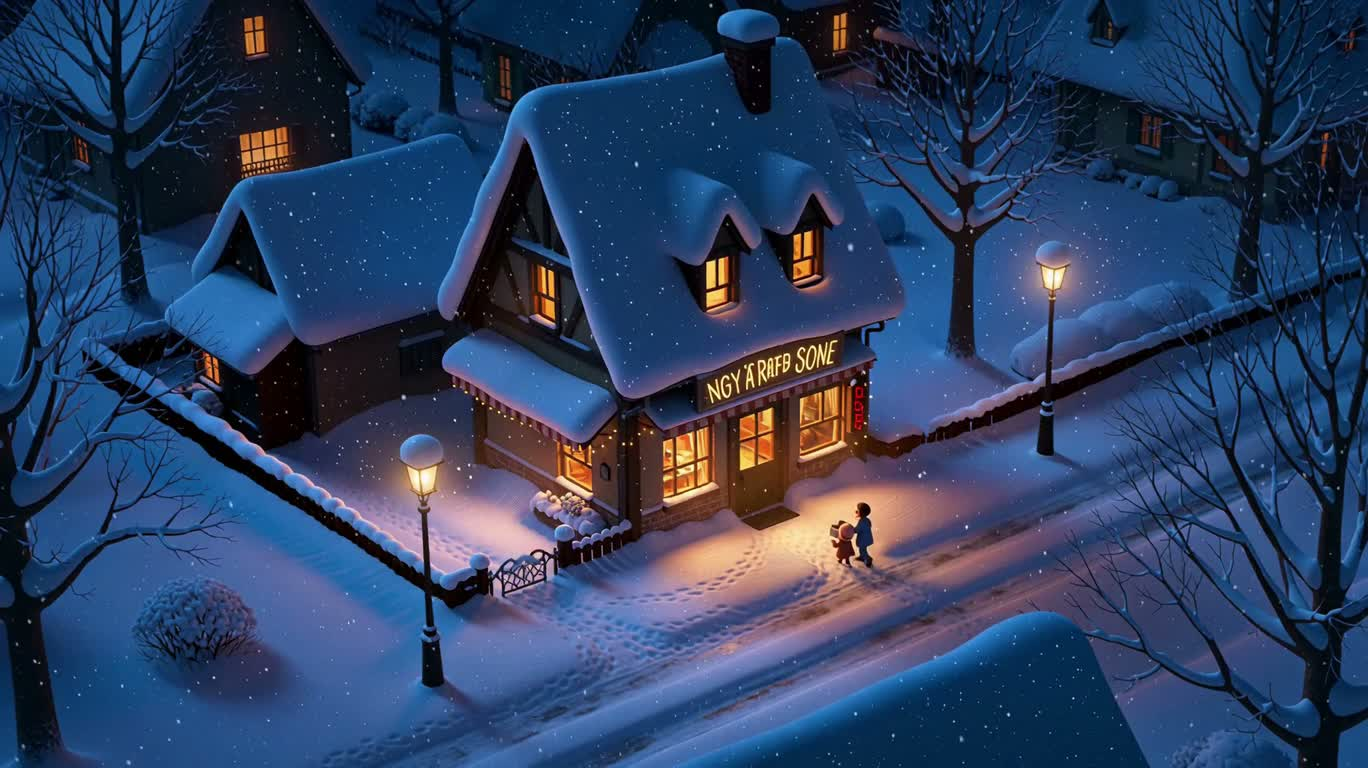 雪夜甜点店的热可可
