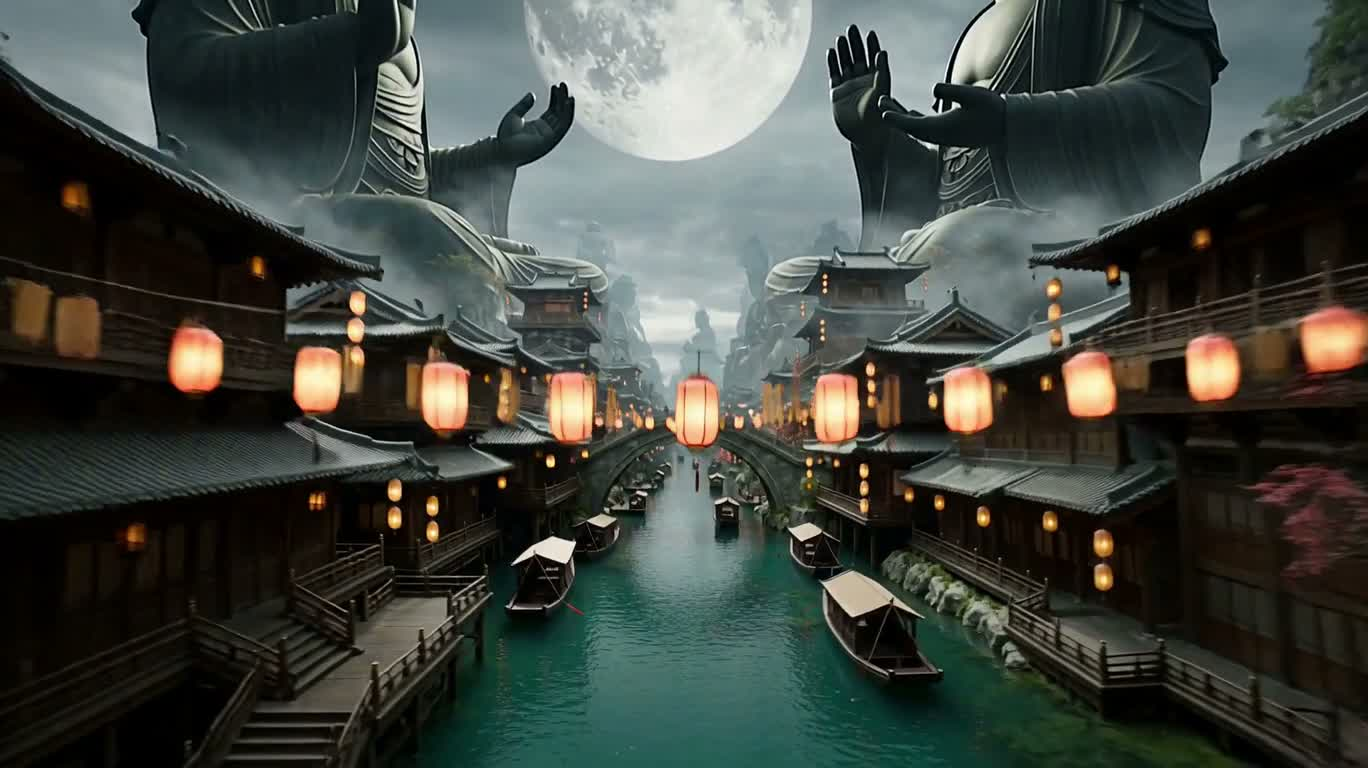 诸佛天城:一镜到底的武道祭坛 — AI video creation