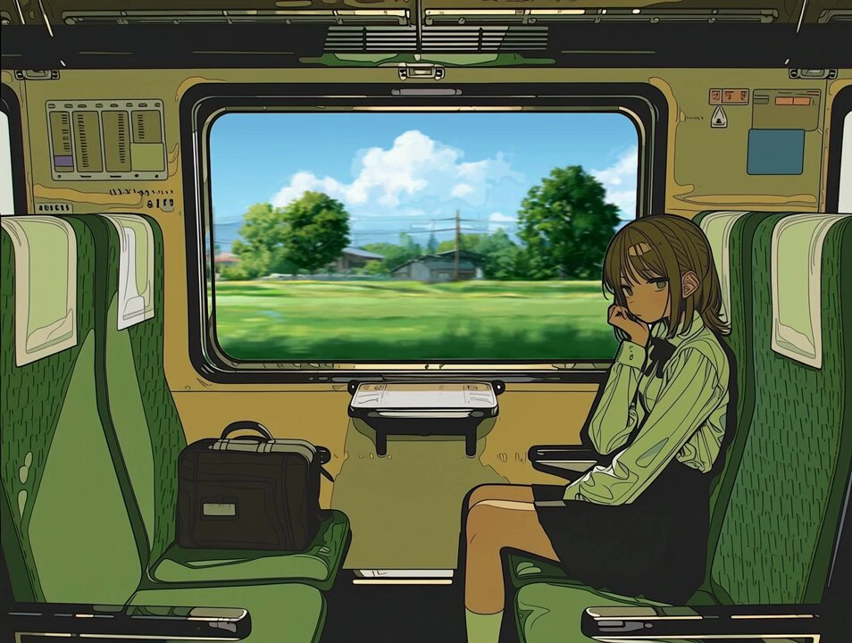Illustrated cinemagraph scene — AI video creation