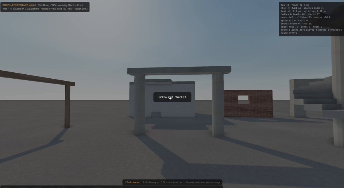 Three.js destruction engine demo