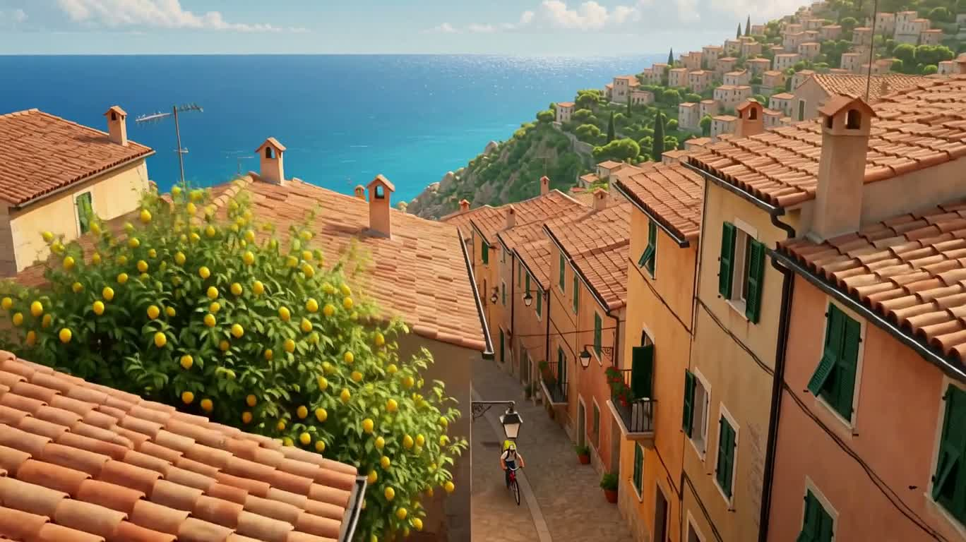 阳光柠檬饮品快递之旅 — AI video creation