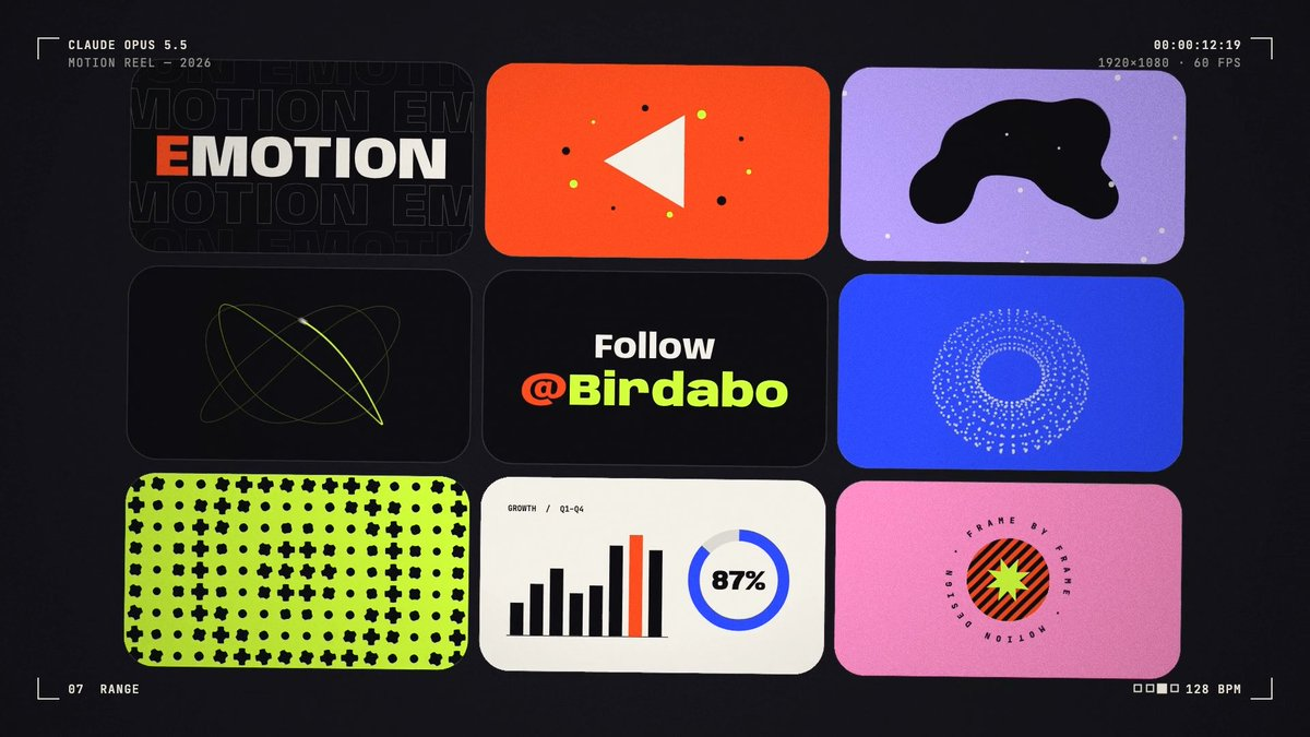 Bare-bones one-prompt motion design test
