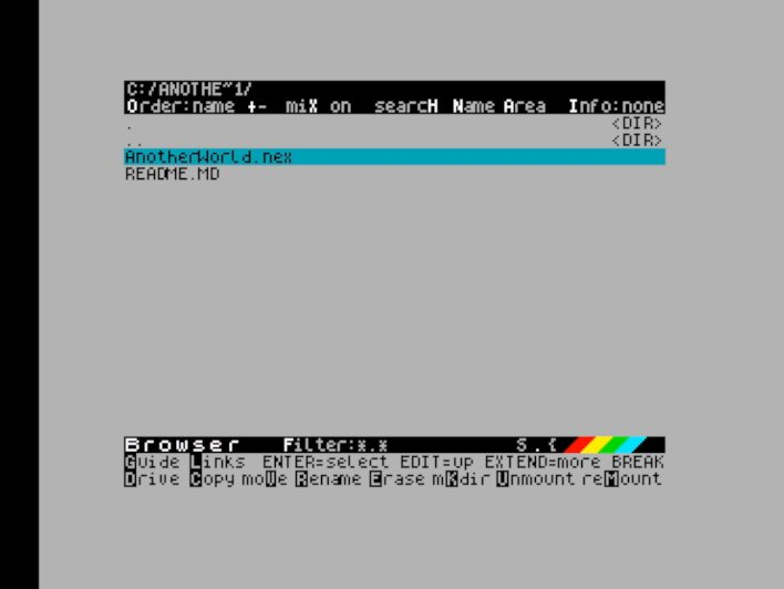 Another World ZX Spectrum Next port