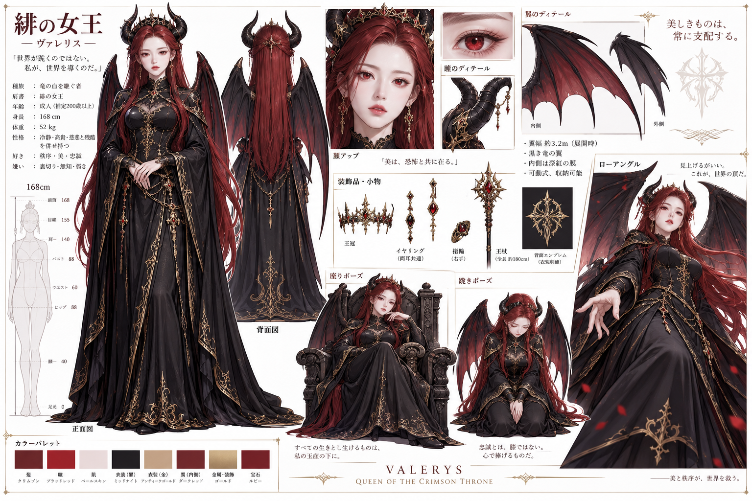 魅魔女王专业动漫设计稿 — AI image creation