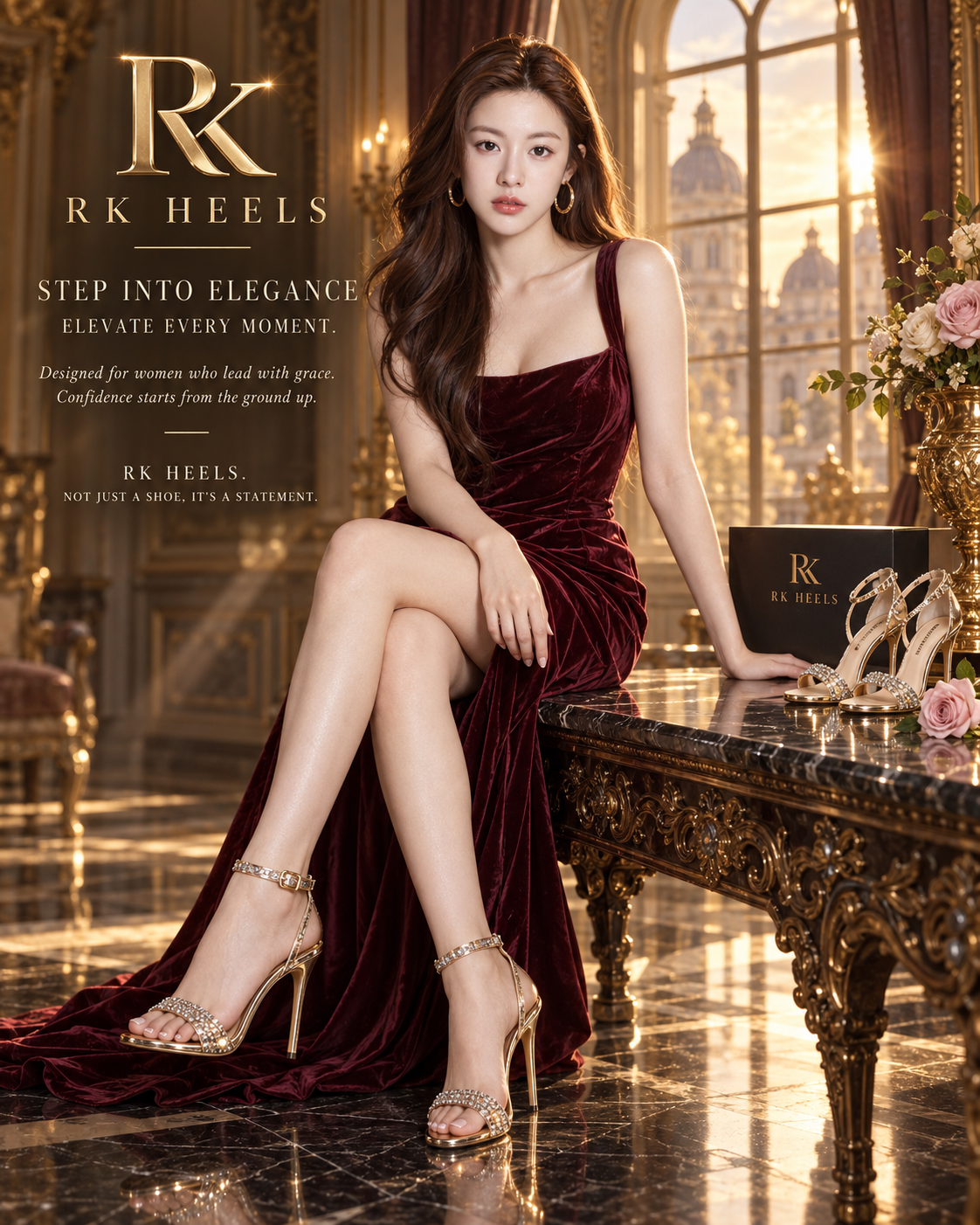 4K 超奢华高跟鞋广告大片 — AI image creation