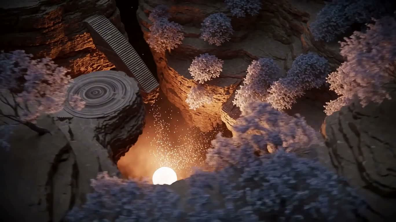 虚空中的月牙峡谷 — AI video creation