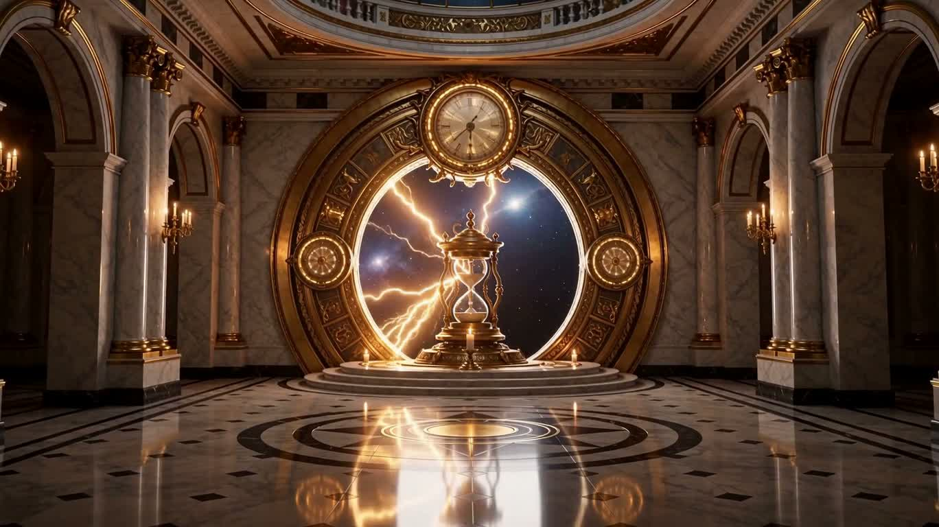 Steampunk Stargate in a Marble Hall