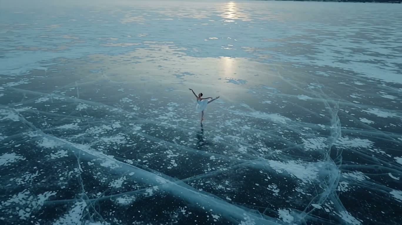 冰原芭蕾的孤寂舞步 — AI video creation