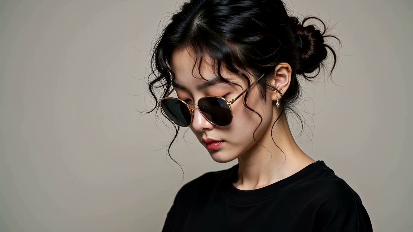 Chân dung kỹ thuật số của người phụ nữ đeo kính râm