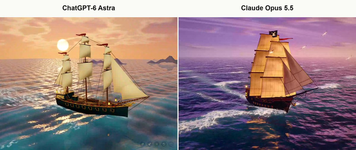 海盗船3D场景对比