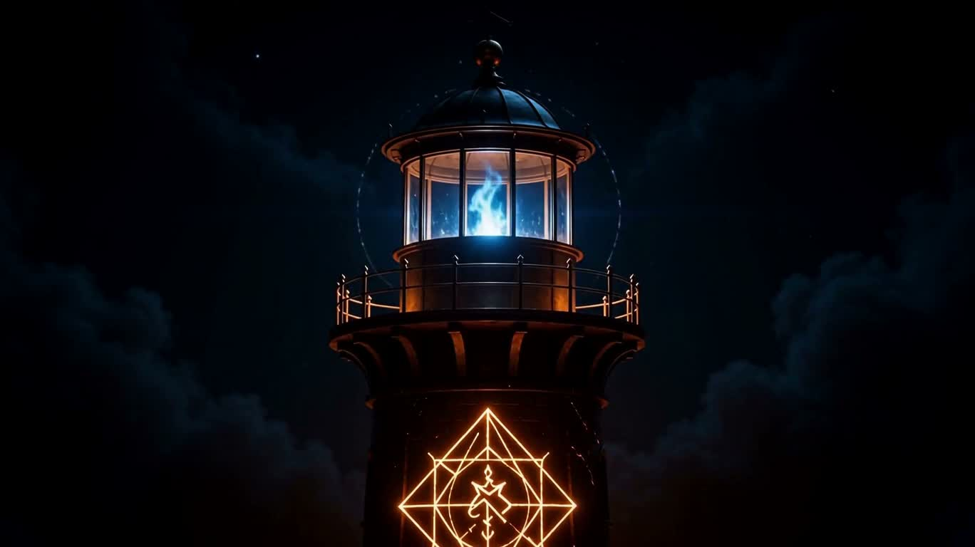 The Inner Axis of the Alchemical Flame Lighthouse