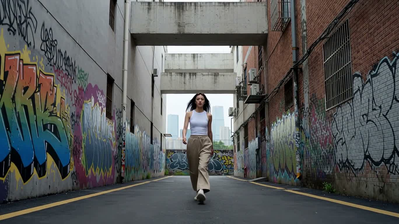 涂鸦街头的真实锋芒 — AI video creation