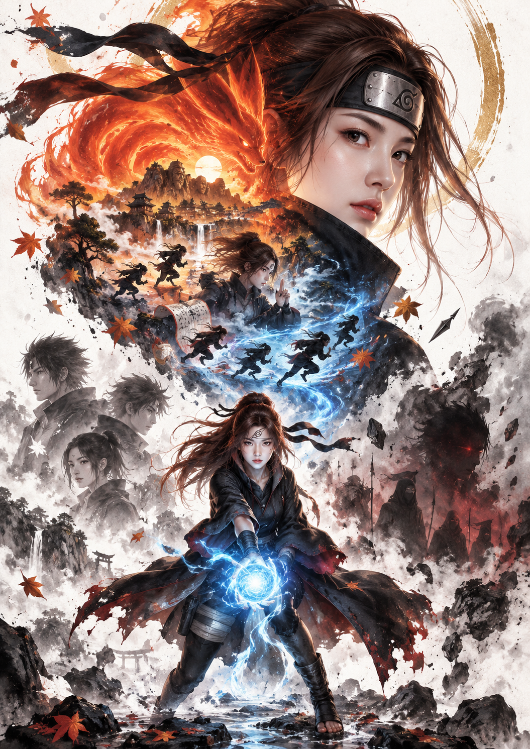 鸣人主题高端宣传海报 — AI image creation