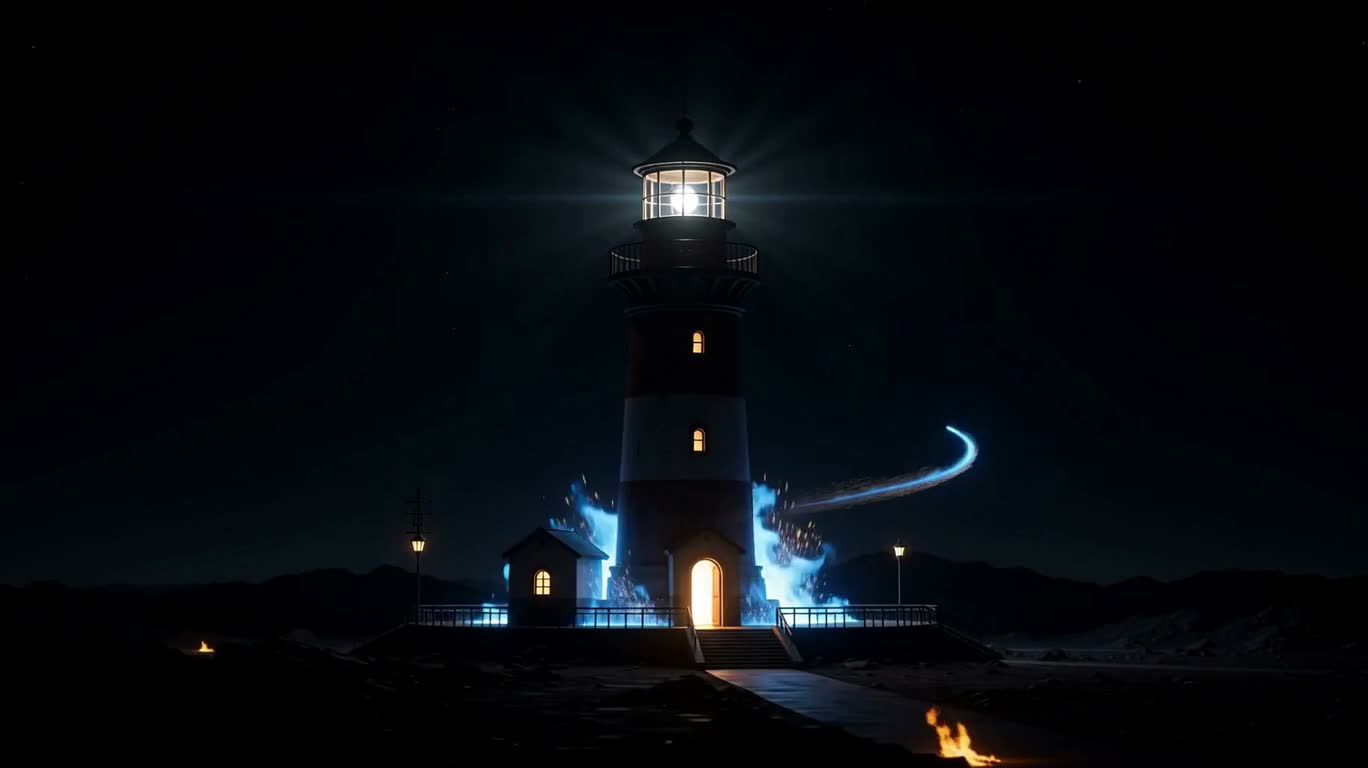 Blue Flame Lighthouse and Cosmic Axis