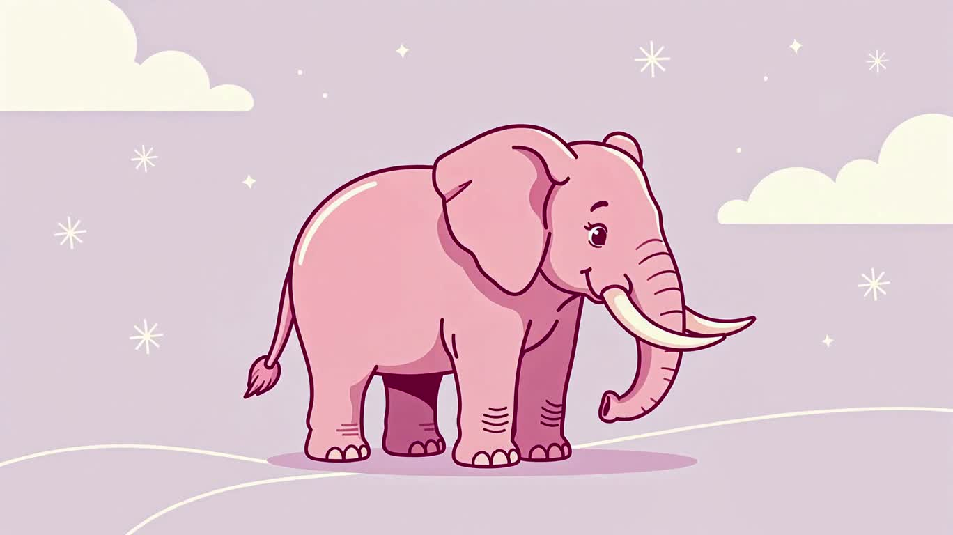 粉色大象的梦幻线描世界