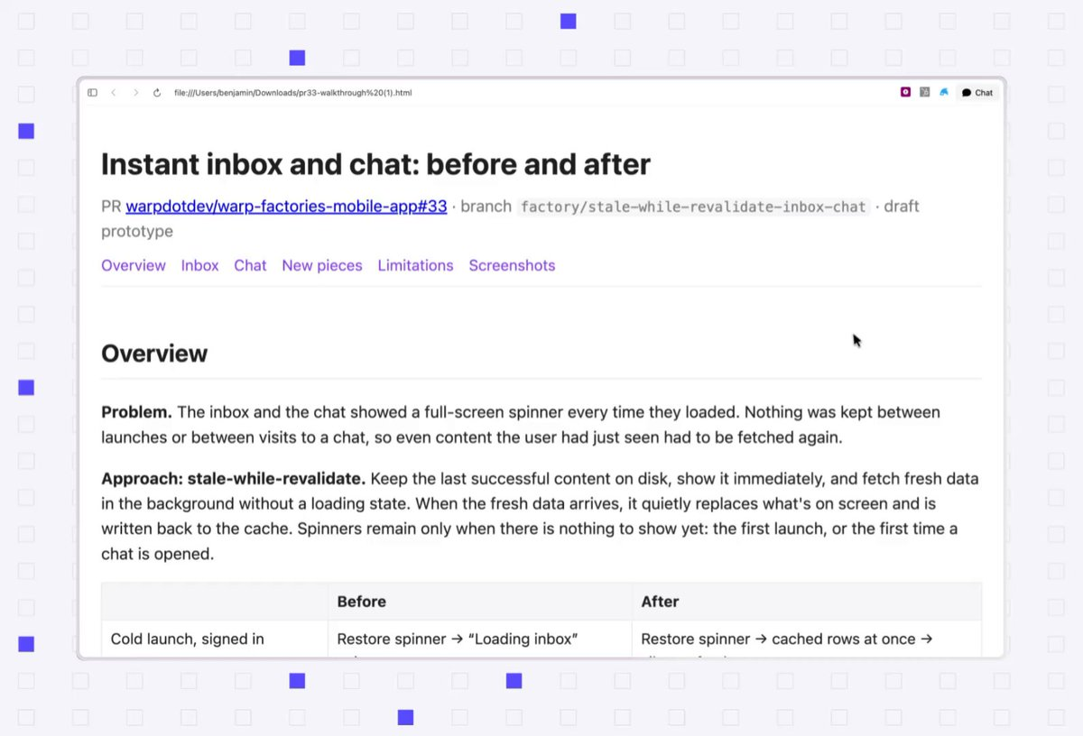 Interactive caching code explainer