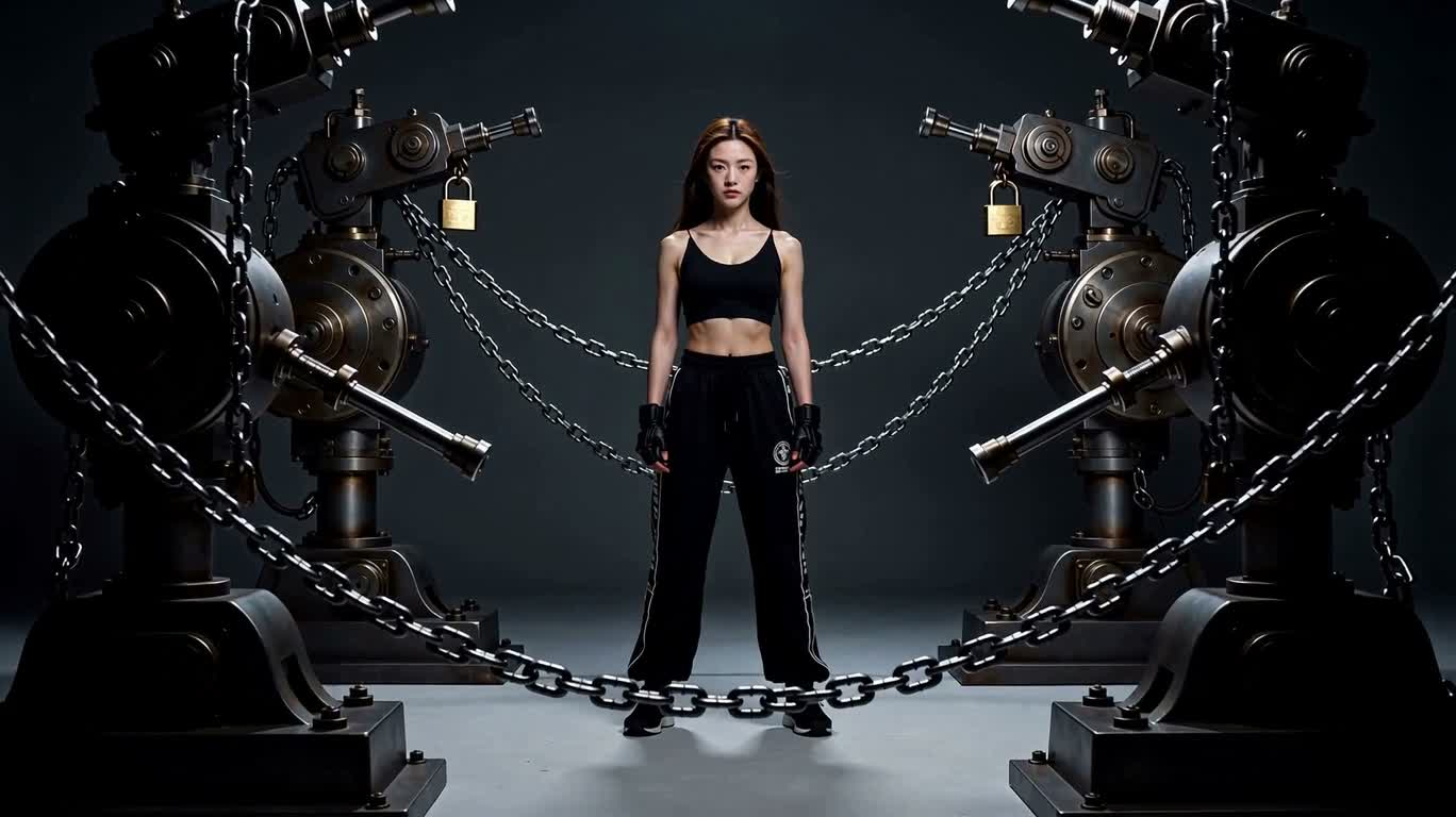 暗链机械对称人像