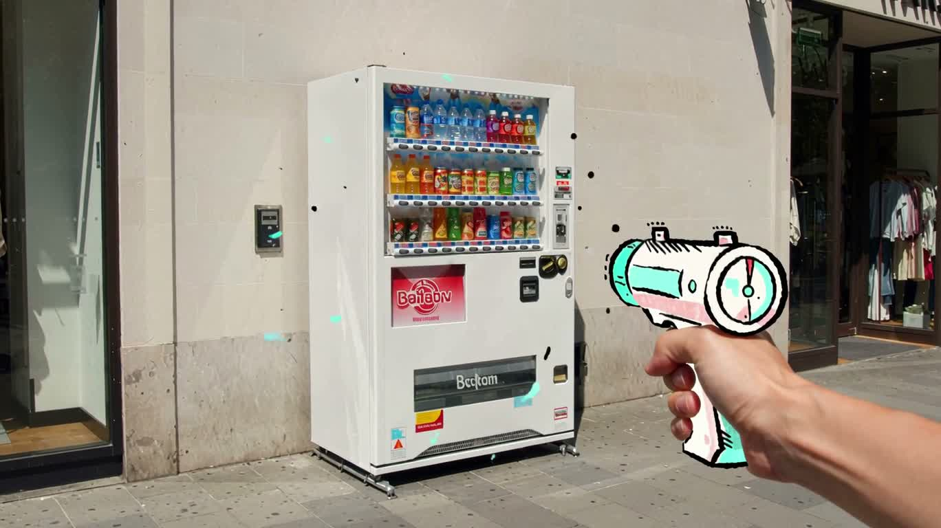 Des faisceaux de graffiti illuminent le quotidien urbain — AI video creation